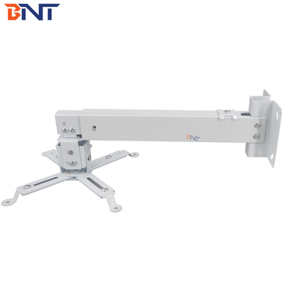 Witte videoprojector met gemotoriseerde plafondmontage met universele adapterspinplaat