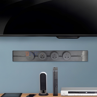 Nieuwe stijl handig muur gemonteerd Multi Outlets Power Rail Track Socket Afneembare stroomstop