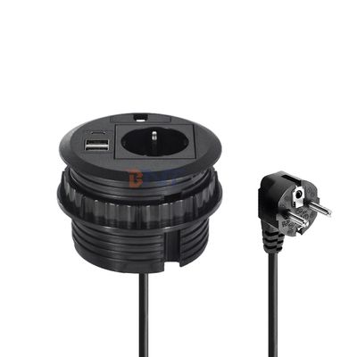 Draadgat afdekking ontwerp Ronde Sofa Ingebouwde Stopcontact met EU Standaard Stopcontacten USB A+C