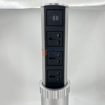 3 universele stroom + 2 usb-poort verticale gemotoriseerde lift keuken pop-up stroom stopcontact pop-up type waterdicht stopcontact