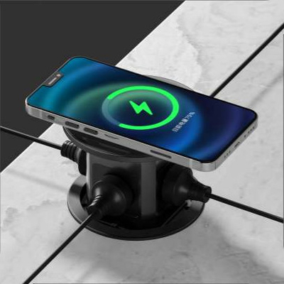 waterdicht elektrisch stopcontact stopcontact universele stekker intelligente keuken pop-up stopcontact met bovenste draadloze oplader