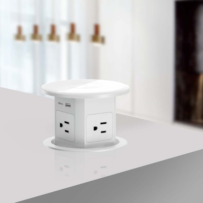waterdicht elektrisch stopcontact stopcontact universele stekker intelligente keuken pop-up stopcontact met bovenste draadloze oplader