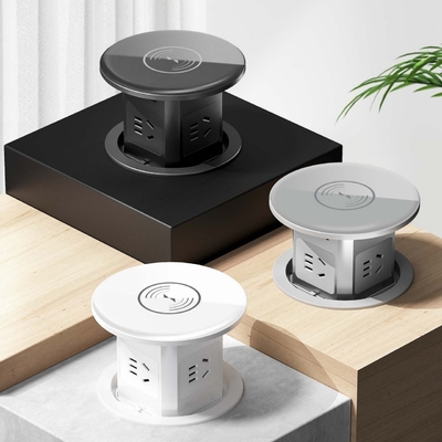 waterdicht elektrisch stopcontact stopcontact universele stekker intelligente keuken pop-up stopcontact met bovenste draadloze oplader