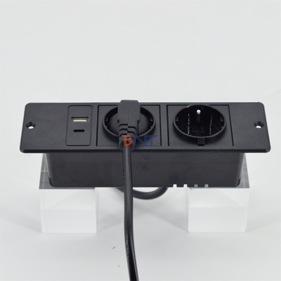 CE-goedgekeurd hoogwaardig eu 2-plug bureau bank aansluiting met usb a + c aansluiting voor tv-kast