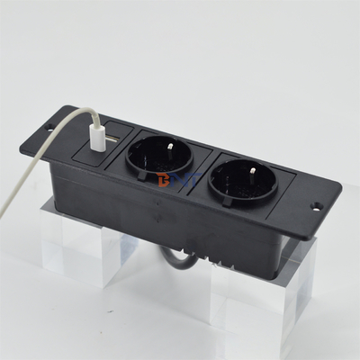 CE-goedgekeurd hoogwaardig eu 2-plug bureau bank aansluiting met usb a + c aansluiting voor tv-kast