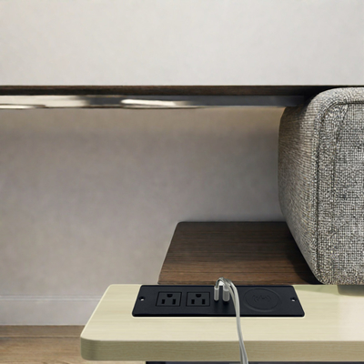 sofa 2 US AC stopcontact en usb oplaadstuk met draadloos oplader 60mm us power office sofa oplader meubels power soc