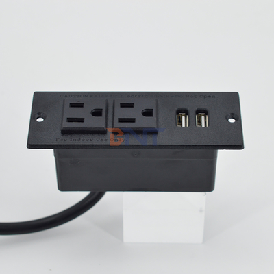 Ingebouwde stroomstrook US standaard Desk Montageable Power socket 2 Outlets & 2 USB Type A socket voor Kastensofa