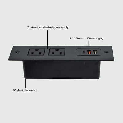 OEM/ODM Office multifunctionele bank stopcontact ingebouwd in tafel stopcontact us power stopcontact met usb A + C-poorten