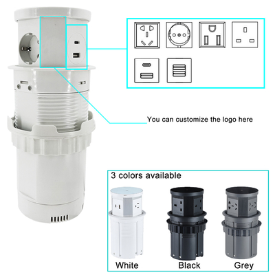Keuken Verborgen stopcontact Afgesloten Desktop PopUp USB-poort AC 16A 220V Spanning IP44-niveau voor kantoorgebruik