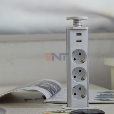 IP44 6cm Witte kleur keuken verticale toren stopcontact met USB opladen