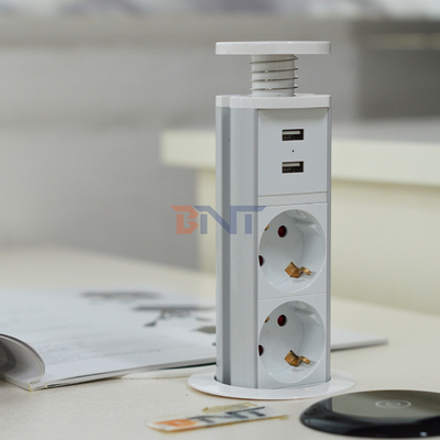 IP44 6cm Witte kleur keuken verticale toren stopcontact met USB opladen