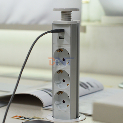 IP44 6cm Witte kleur keuken verticale toren stopcontact met USB opladen