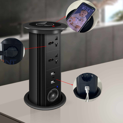 Elektrisch Smart Intelligent Lifting Motoriseerde Pop Up Desk Power Socket Conferentietafel Keuken Power Socket Outlet