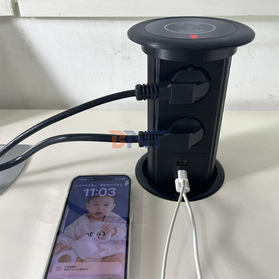 Elektrisch Smart Intelligent Lifting Motoriseerde Pop Up Desk Power Socket Conferentietafel Keuken Power Socket Outlet