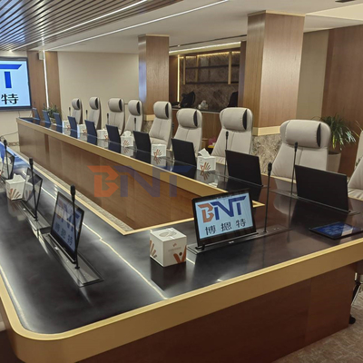 17.3' opneembaar gemotoriseerd monitorlift tv-lift mechanisme gemotoriseerd met gemotoriseerd MIC voor papierloos conferentiesysteem