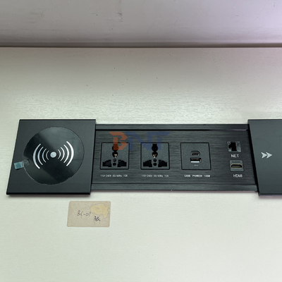 Nieuwe stijl Desktop Slip Cover Power Sliding Socket 10A Nominale stroom met draadloos oplader voor thuis en kantoor