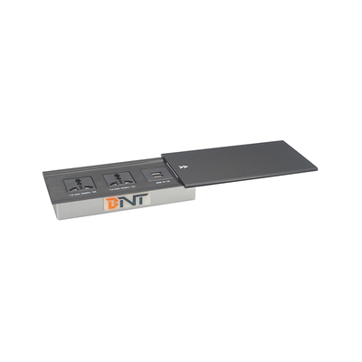 Aluminium legering glijdend deksel stroomstop voor georganiseerd bureau met aanpasbare modules