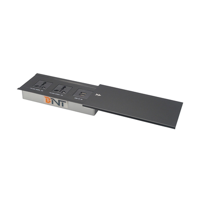 Aluminium legering glijdend deksel stroomstop voor georganiseerd bureau met aanpasbare modules