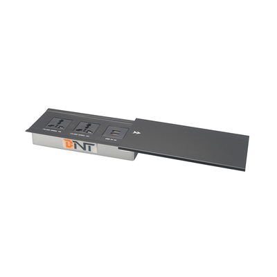 Aluminium legering glijdend deksel stroomstop voor georganiseerd bureau met aanpasbare modules