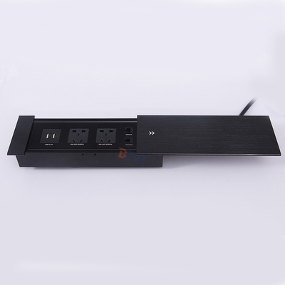 Multifunctioneel schuifdoek stroomstop voor kantoorbureaus met USB-opladen