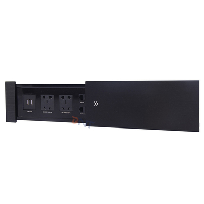 Multifunctioneel schuifdoek stroomstop voor kantoorbureaus met USB-opladen