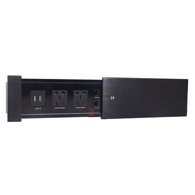 Multifunctioneel schuifdoek stroomstop voor kantoorbureaus met USB-opladen