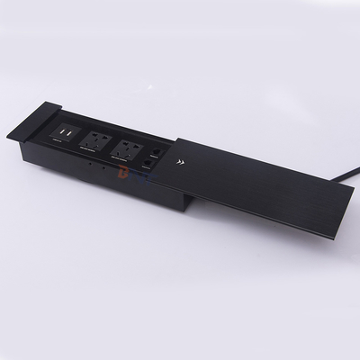 Multifunctioneel schuifdoek stroomstop voor kantoorbureaus met USB-opladen