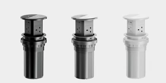 VK standaard pop-up stopcontact slimme keuken stopcontact met bovenste draadloze oplader USB A + C