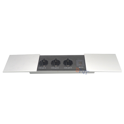 Multifunktioneel schuifdek USB slim schuifdek verborgen kantoor tafel universele stroom tafel stroomstop