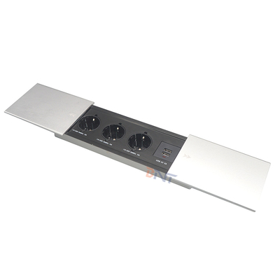 Multifunktioneel schuifdek USB slim schuifdek verborgen kantoor tafel universele stroom tafel stroomstop