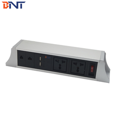 OEM/ODM BNT Power Socket Aluminiumlegering Hangend onder tafel met UK US EU AU SA Plug Standards 10A/13A/16A Nominale stroom
