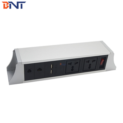 OEM/ODM BNT Power Socket Aluminiumlegering Hangend onder tafel met UK US EU AU SA Plug Standards 10A/13A/16A Nominale stroom