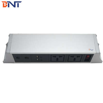 OEM/ODM BNT Power Socket Aluminiumlegering Hangend onder tafel met UK US EU AU SA Plug Standards 10A/13A/16A Nominale stroom