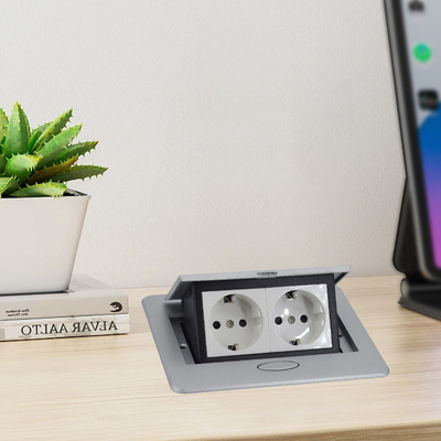 Multifunktioneel Zink legering Desktop Office Pop Up Desk Power Sockets