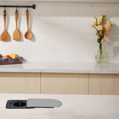 Mini stopcontact verborgen Onder bureau meubilair tafel 1 EU 1 USB A oplader