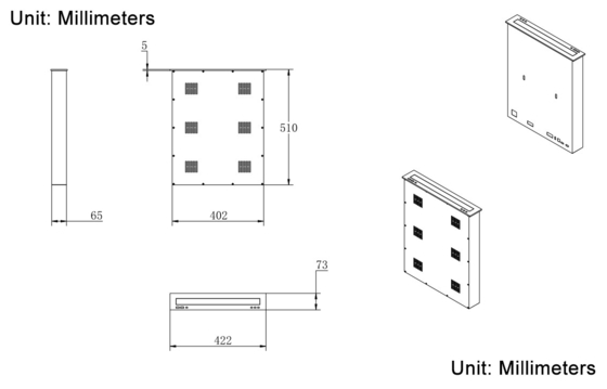 Ultra dunne ultra smalle mini terugtrekbare gemotoriseerde monitorlift met FHD-scherm