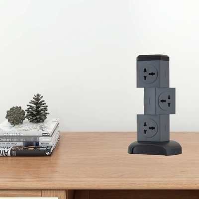 OEM/ODM Universal Power Extension Cord Tower Socket met overspanningsbeschermer voor bureau