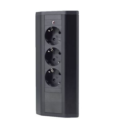 OEM/ODM Hoekpoort EU-elektrisch stopcontact met 3 wisselstroomuitgangen geschikt voor kantoor/bureaublad/tafel/keuken