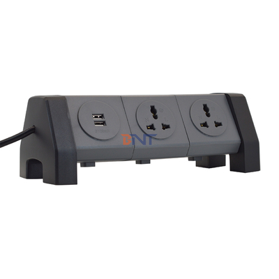 OEM/ODM Universal Power Extension Cord Tower Socket met 2 USB-oplaadpoorten