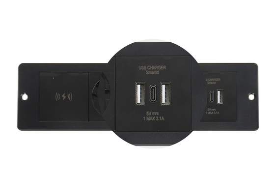 Warm verkrijgbaar Ingebouwde 3EU-standaard draadloze oplaadpoort voor draadloze stroom 5A Standaardstroom Desk/Sofa/Hotel/Bar/Meeting Room Plugs S
