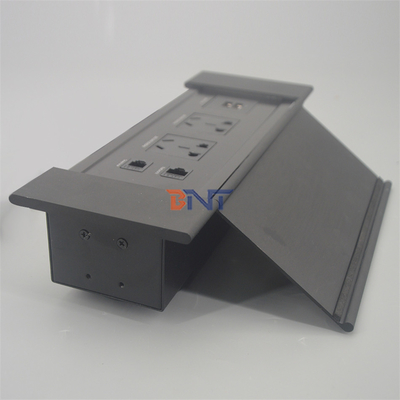 Gepoetst gemonteerd ingebouwde flip-up dekking multi power table stopcontact stopcontact verborgen elektrische desktop stopcontact