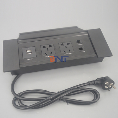 Gepoetst gemonteerd ingebouwde flip-up dekking multi power table stopcontact stopcontact verborgen elektrische desktop stopcontact