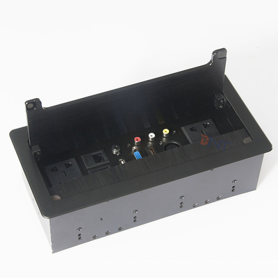 Gepoetste hoes Desktop Flip-up stopcontact Universele standaard met netwerkpoort