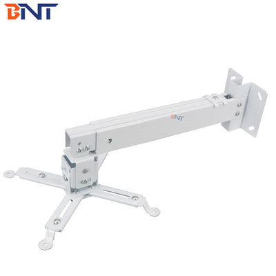 Witte videoprojector met gemotoriseerde plafondmontage met universele adapterspinplaat