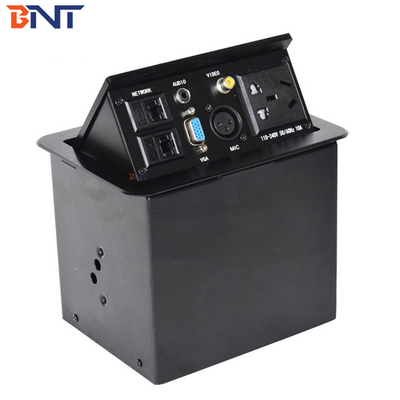 Ronde hoek Pop Up Desktop Power Sockets voor Office High Class AV-oplossingen