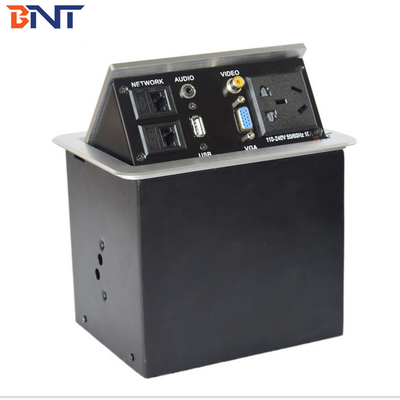 Pneumatische Pop-up Desktop Power Sockets met USB / Network / 3.5 Audio