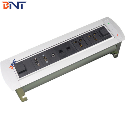 Elektrische conferentie tafel stopcontact vierkant hoek met HDMI / VGA / 3.5 Audio