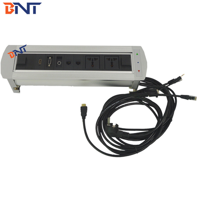 Elektrische conferentie tafel stopcontact vierkant hoek met HDMI / VGA / 3.5 Audio