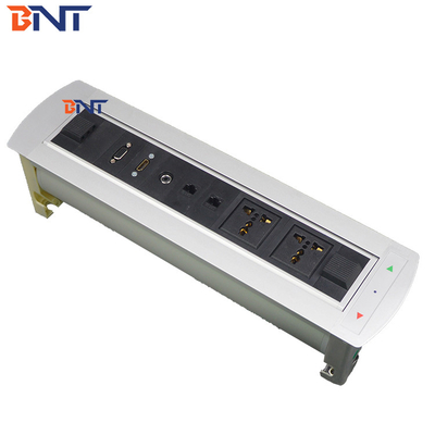 Elektrische conferentie tafel stopcontact vierkant hoek met HDMI / VGA / 3.5 Audio