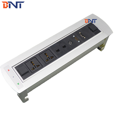 Elektrische conferentie tafel stopcontact vierkant hoek met HDMI / VGA / 3.5 Audio